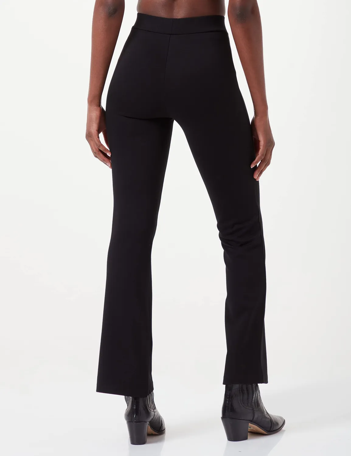 Only Jdypretty pantaloni flare donna jersey elastico nero