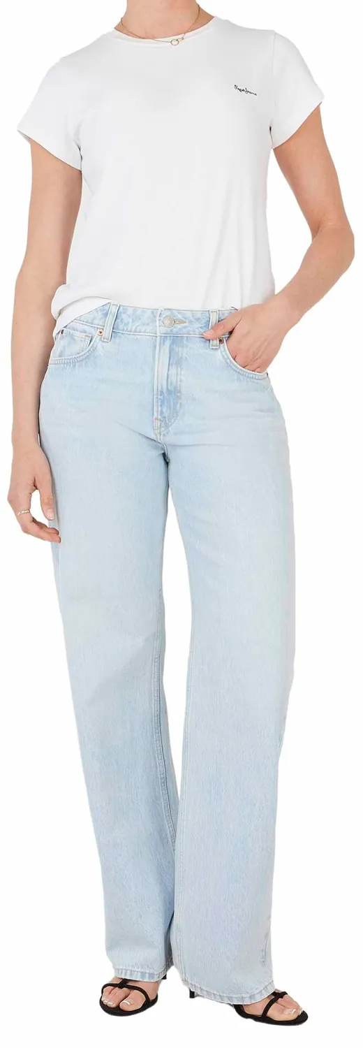 Pepe Jeans Loose Hazel jeans donna 28W/32L blu stone wash