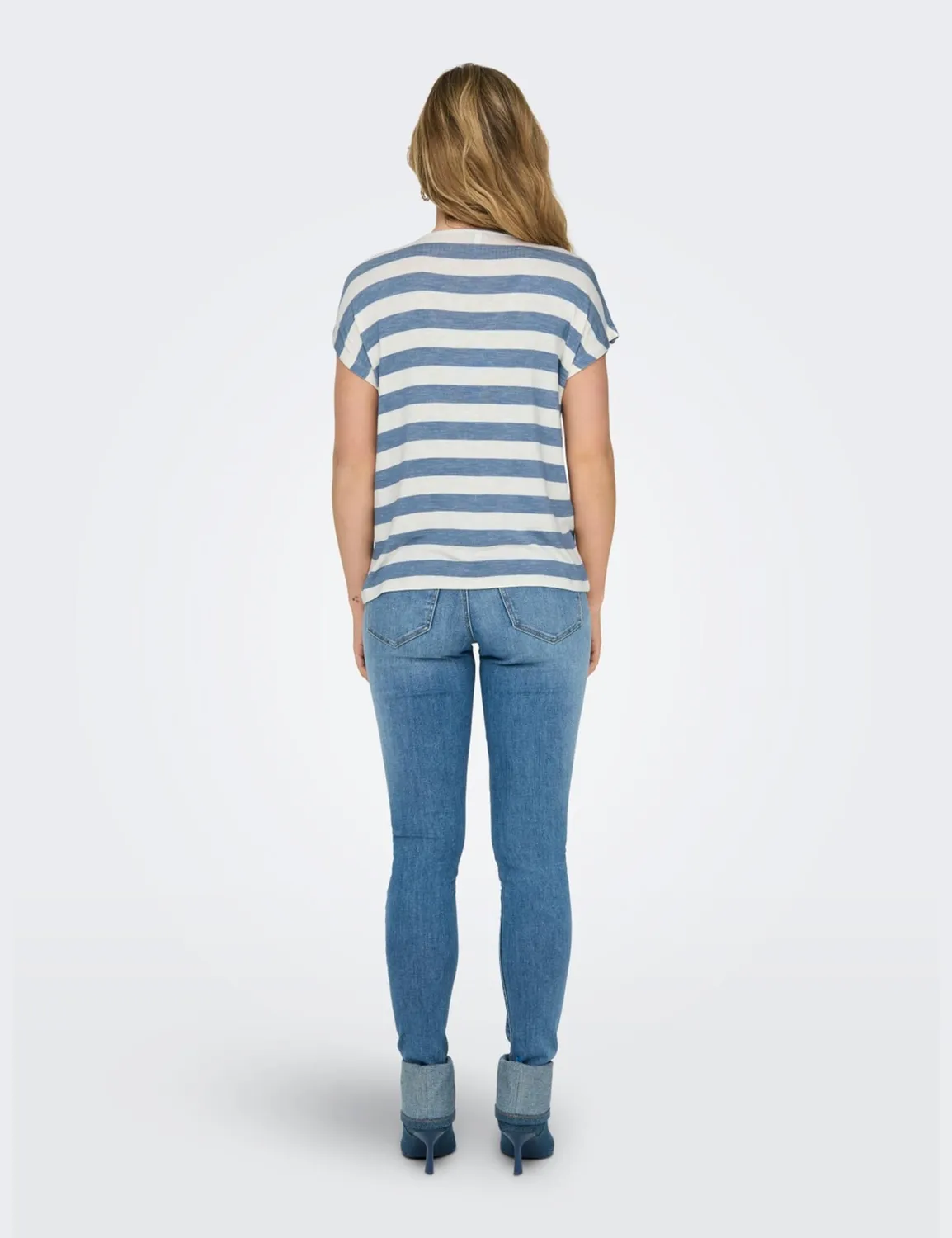 ONLY Onllira Life T-Shirt Donna Scollo a V Manica Corta