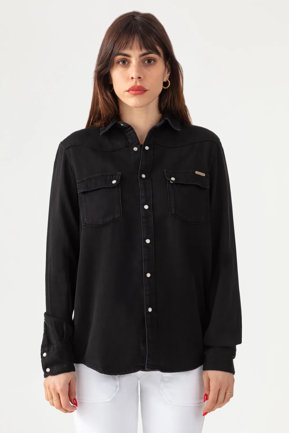 Acquaverde Clyde Black Stone camicia western