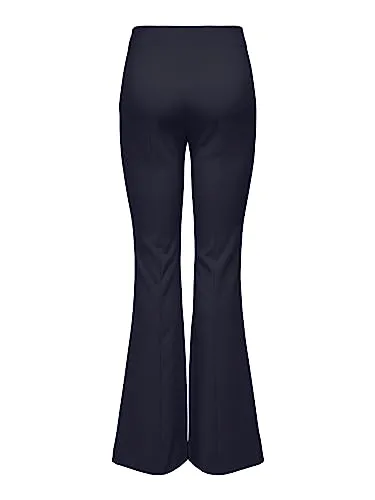 Only Onlastrid HW pantaloni donna flare elastico nero
