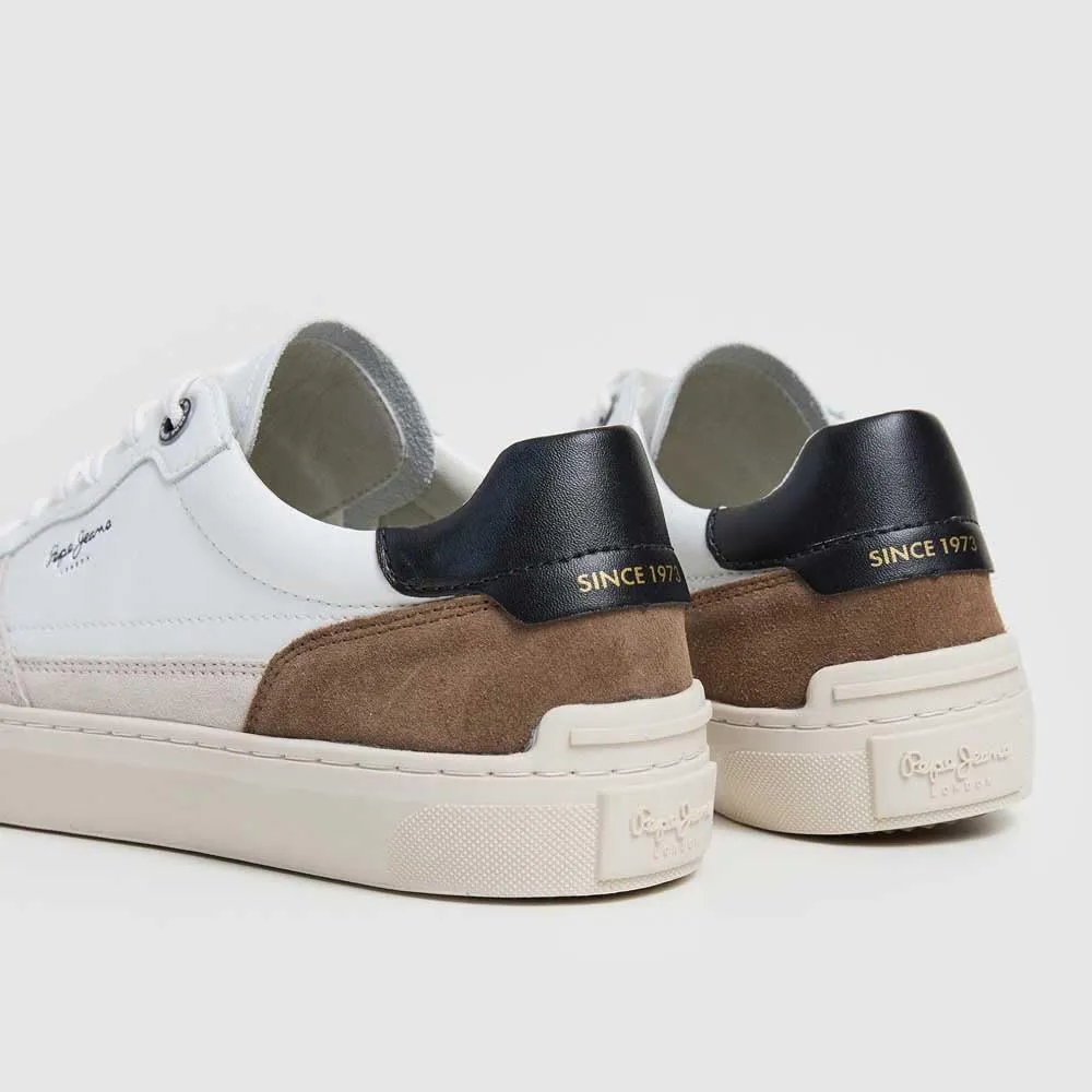 Pepe Jeans Camden Nature sneakers pelle bianco 43 EU