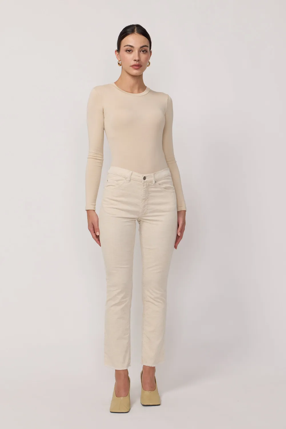 acquaverde Cara pantalone velluto natural bootcut