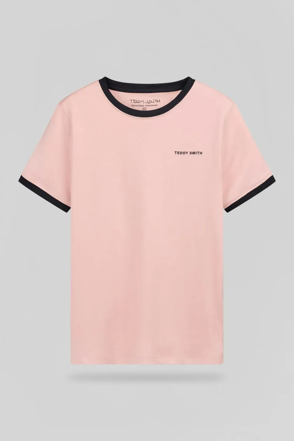 Teddy Smith The Tee 2 T-Shirt Ragazzo Rosa Pastel 100% Cotone