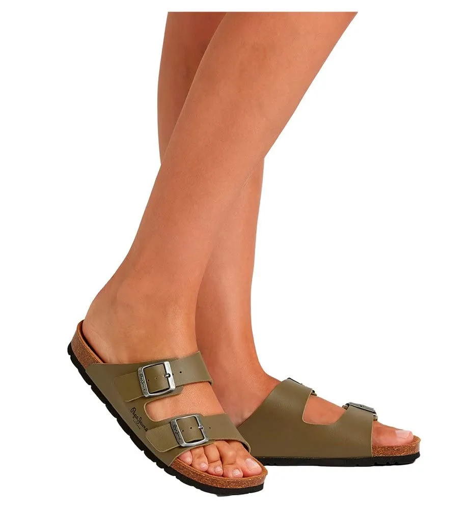 Pepe Jeans Oban Classic 3 W sandali donna verde 37 sughero