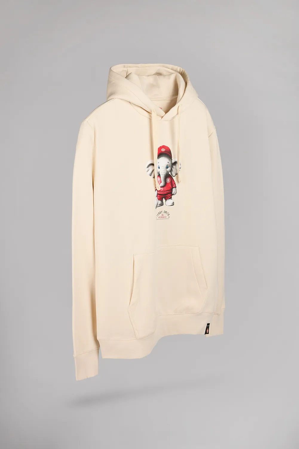 Teddy Smith S-Mascotte felpa uomo cream cappuccio