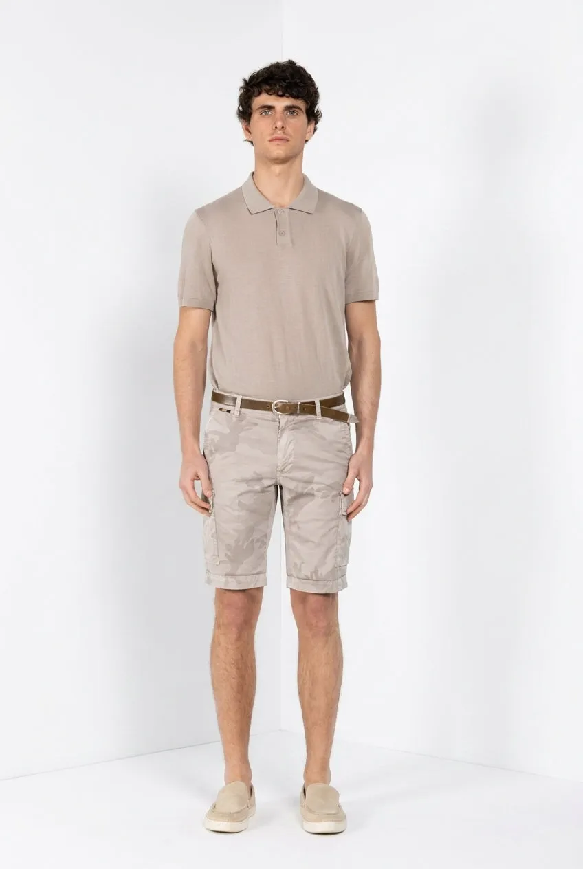 Mason's Chile bermuda cargo beige camouflage slim
