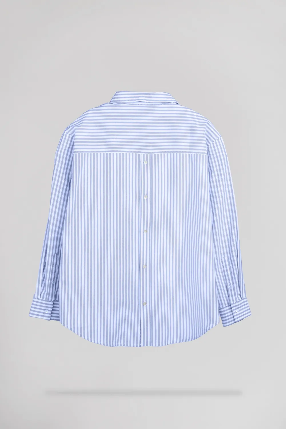 Teddy Smith C-Line ML camicia righe azzurra donna oversize