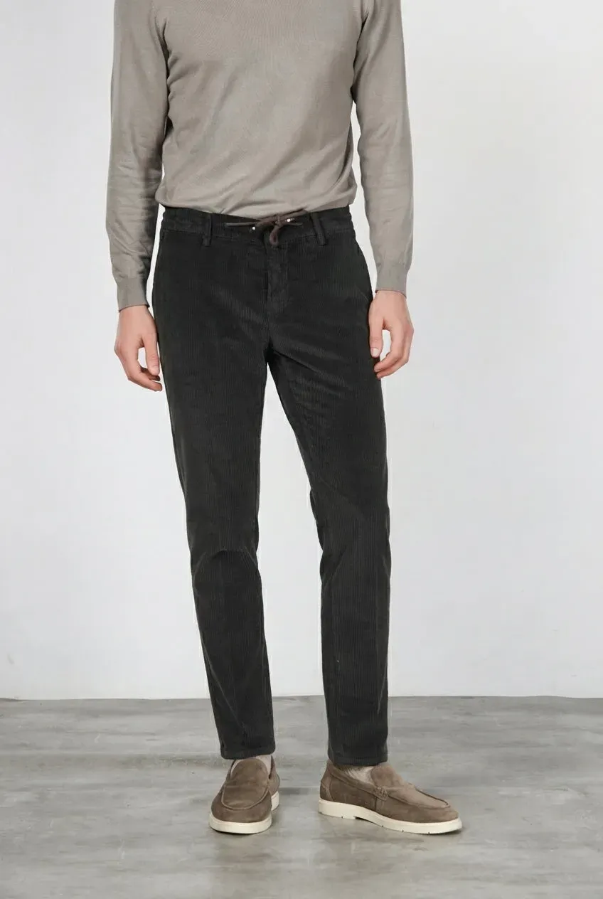 Mason's Milano Jogger chino uomo marrone velluto extra slim