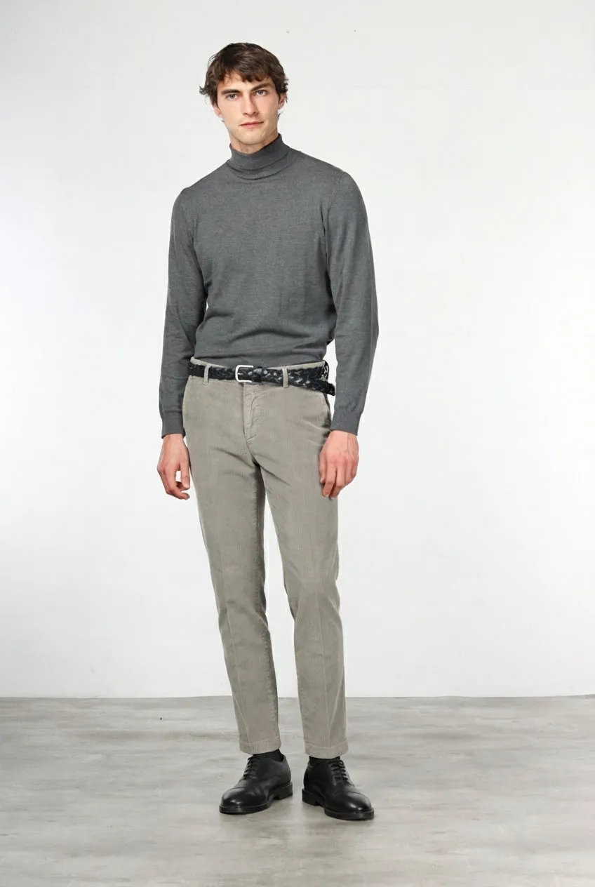 Mason's Milano pantalone chino uomo grigio velluto