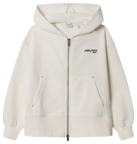 Pepe Jeans Galathea Felpa bambina 10 anni zip logo fronte retro