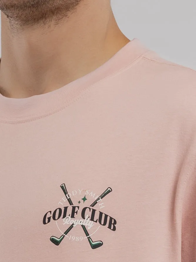Teddy Smith T-Damien maglietta uomo rosa pastel ampia