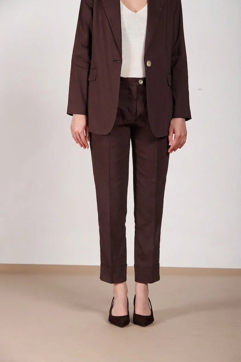 Mason's New York Carrot chino donna marrone in lino