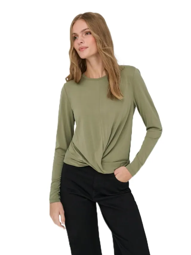 ONLY Onlfree Life L/S Front Drape Top S drappeggio