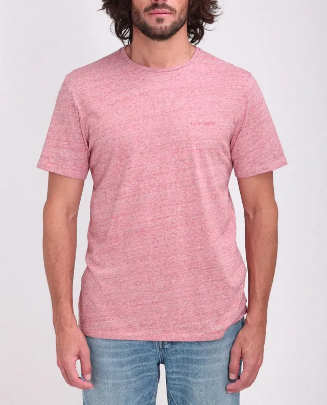 Teddy Smith T-Nark t-shirt uomo rosso corallo chiné