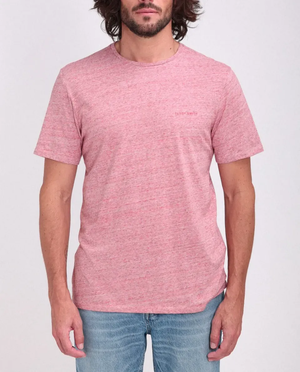 Teddy Smith T-Nark t-shirt uomo rosso corallo chiné