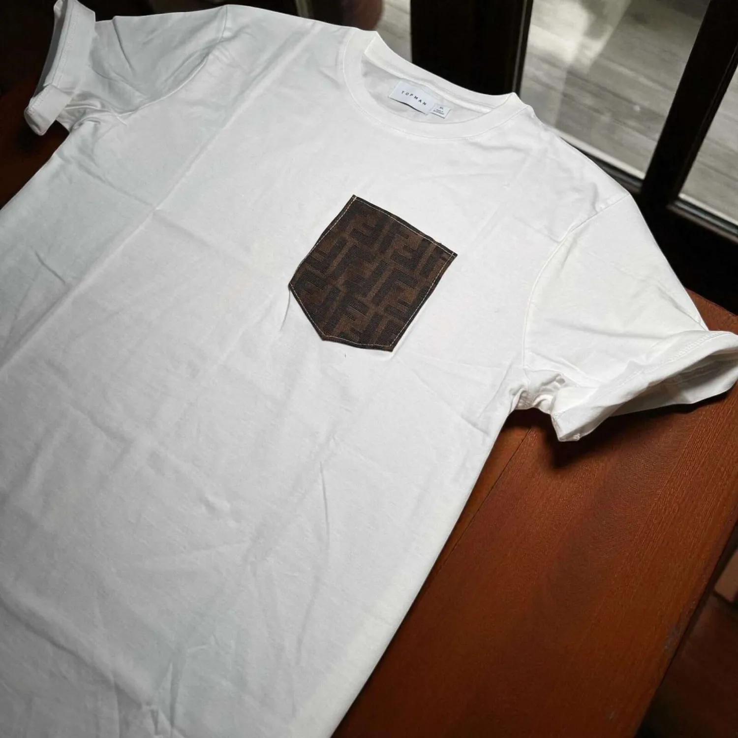 Never Say Never Fendi Basic T-Shirt Tessuto Personalizzata
