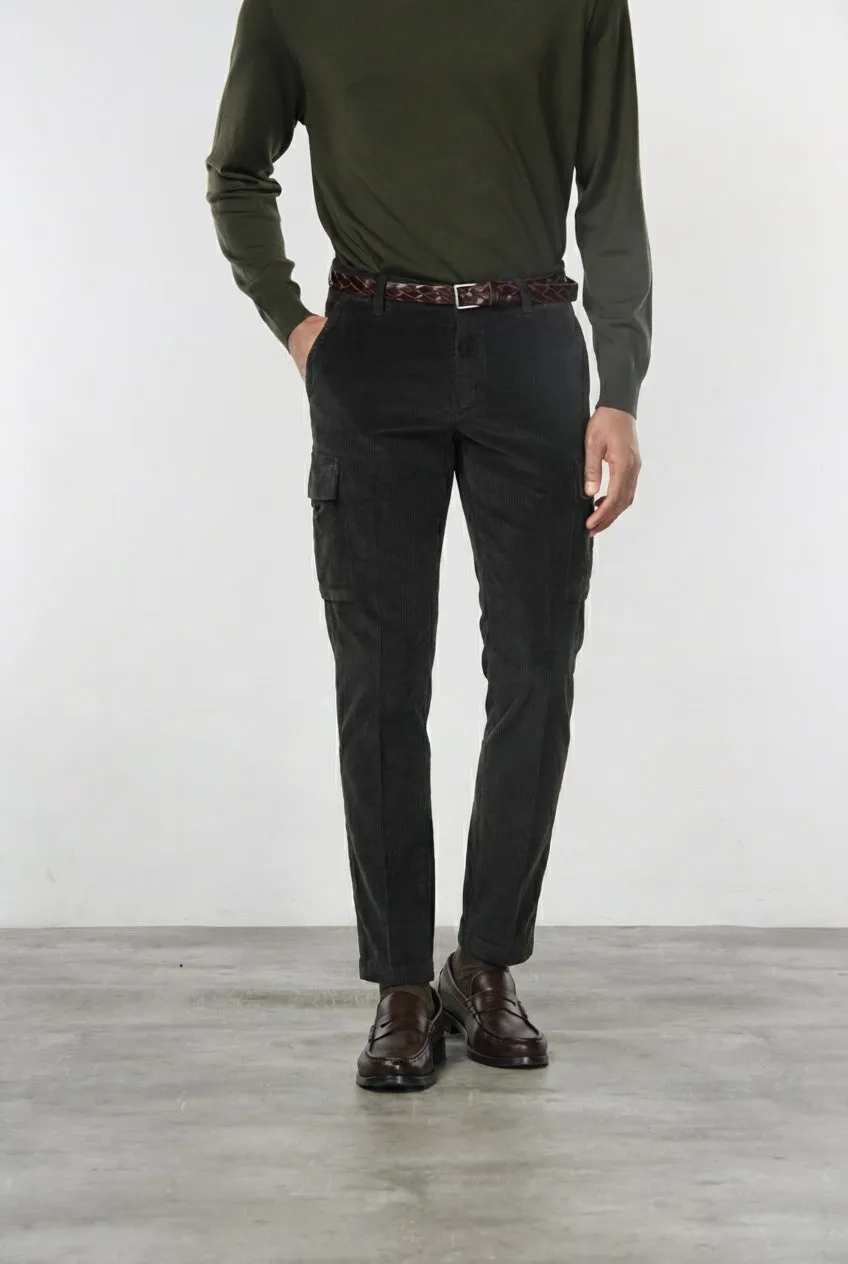 Mason's Chile pantalone cargo uomo marrone velluto extra slim