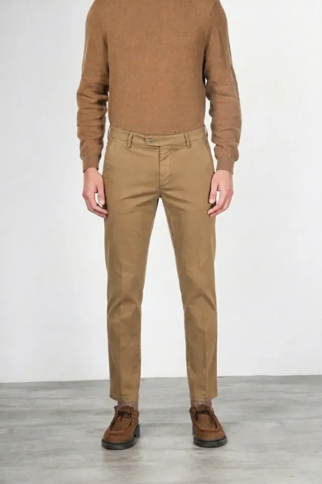 Mason's Torino Flex pantalone chino beige scuro raso