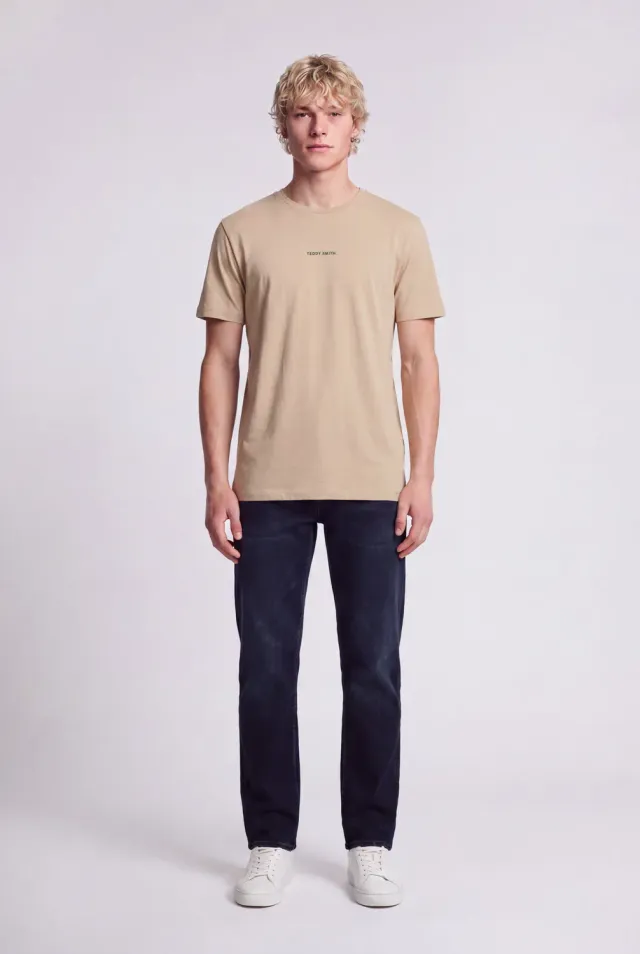 Teddy Smith T-Soy 2 T-Shirt Uomo Beige Cotone Regular