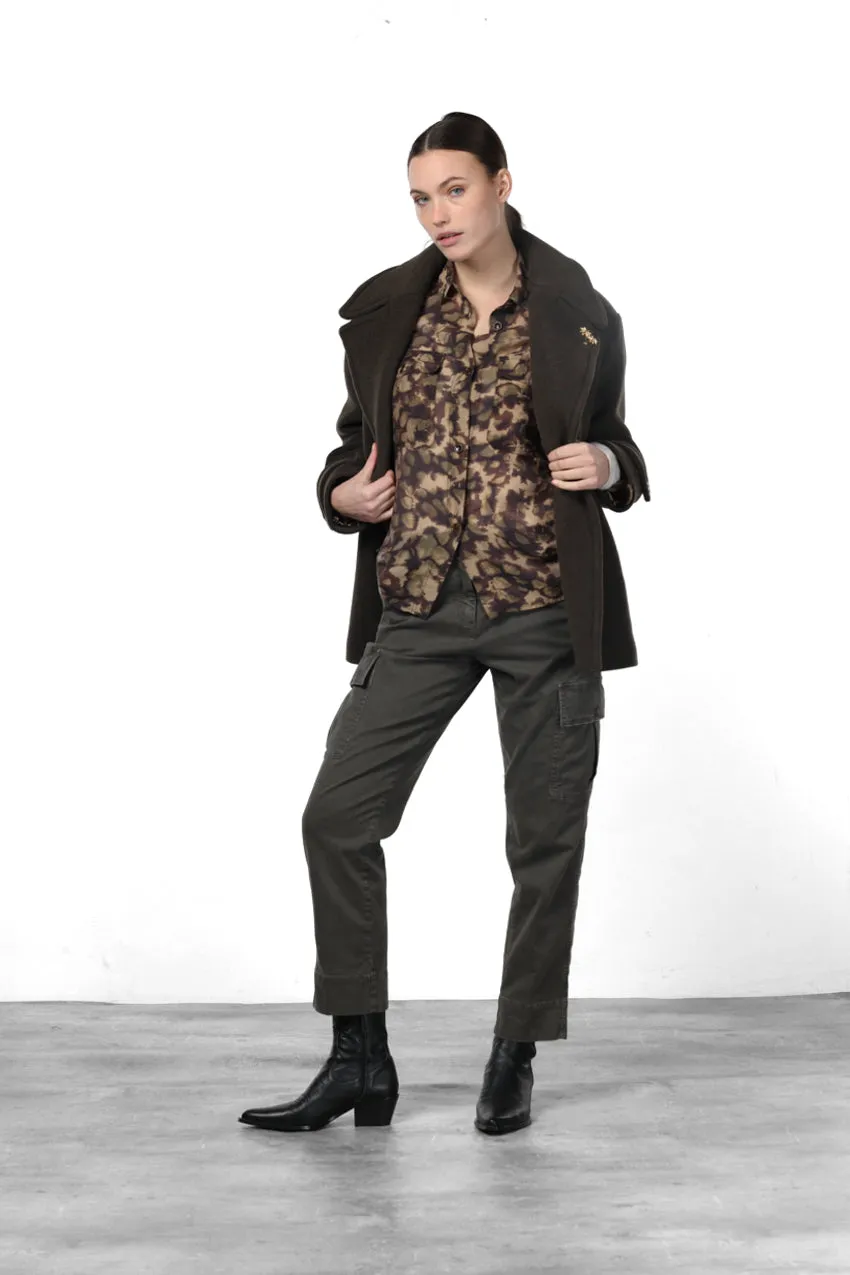 Mason's City Field camicia donna mussola camouflage ghiaccio