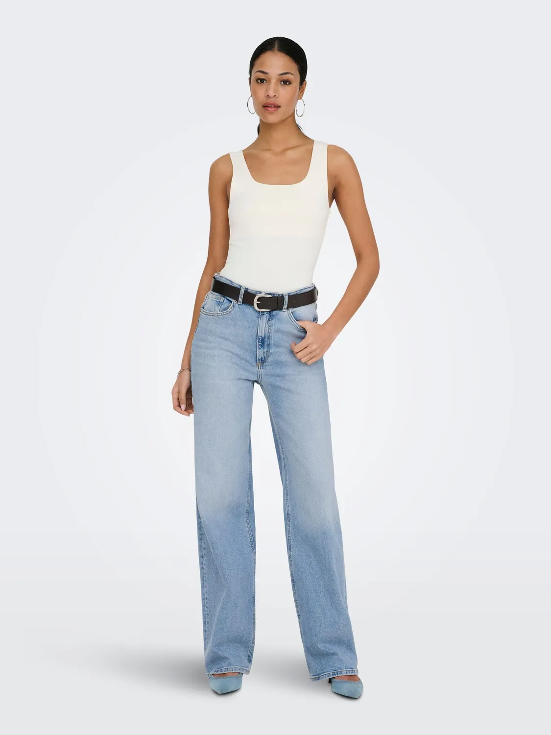 ONLY Onljuicy HW Wide Leg Rea365 Noos jeans 26W/30L vita alta