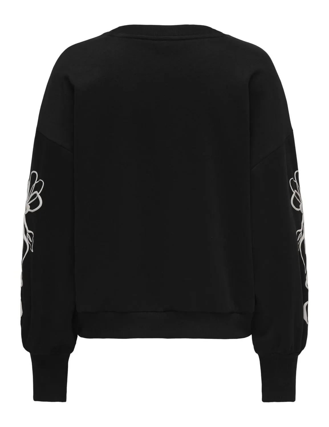 ONLY Onlbrooke L/S O-Neck Flower Swt Noos felpa nera M
