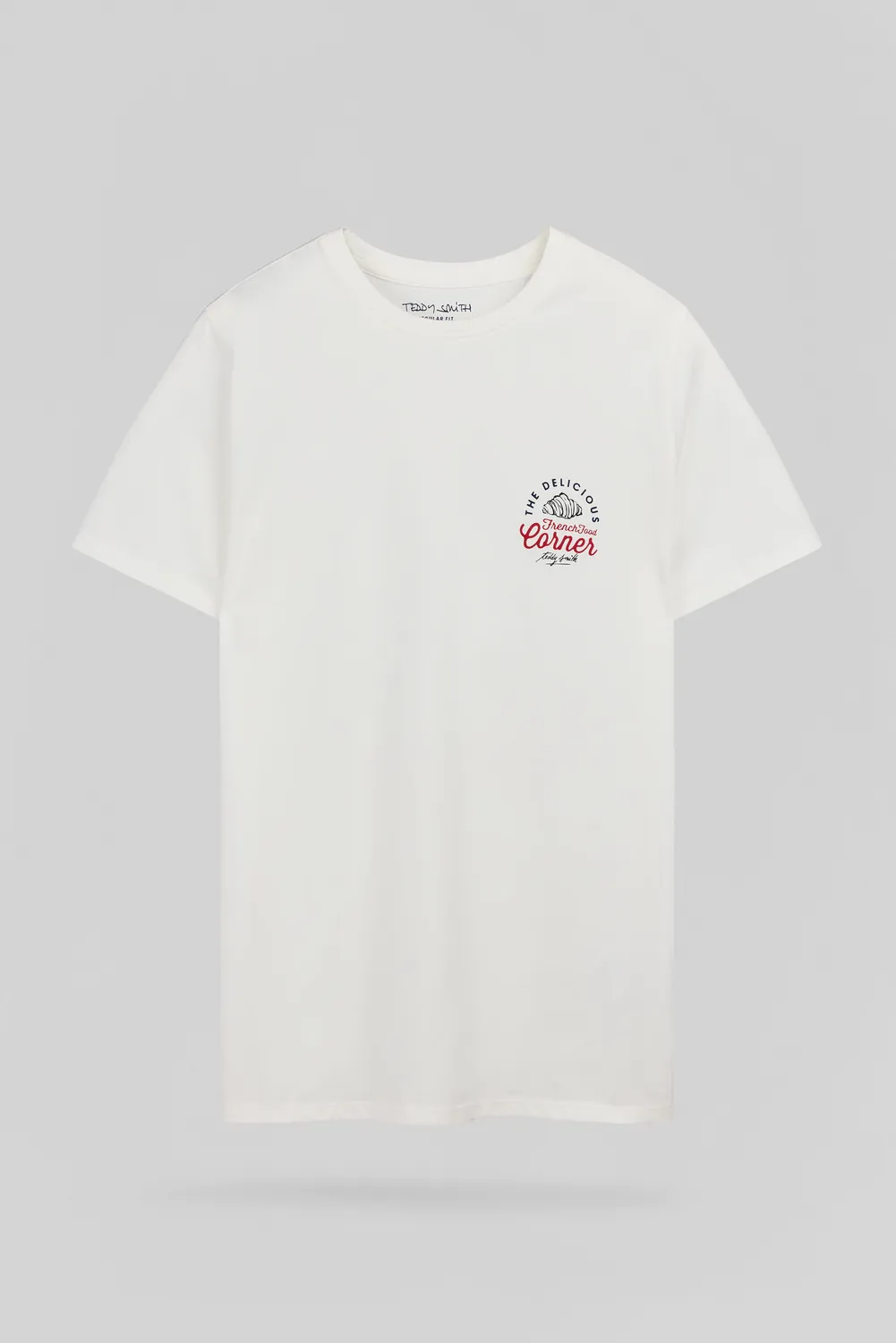 Teddy Smith T-Corner MC T-shirt cotone middle white