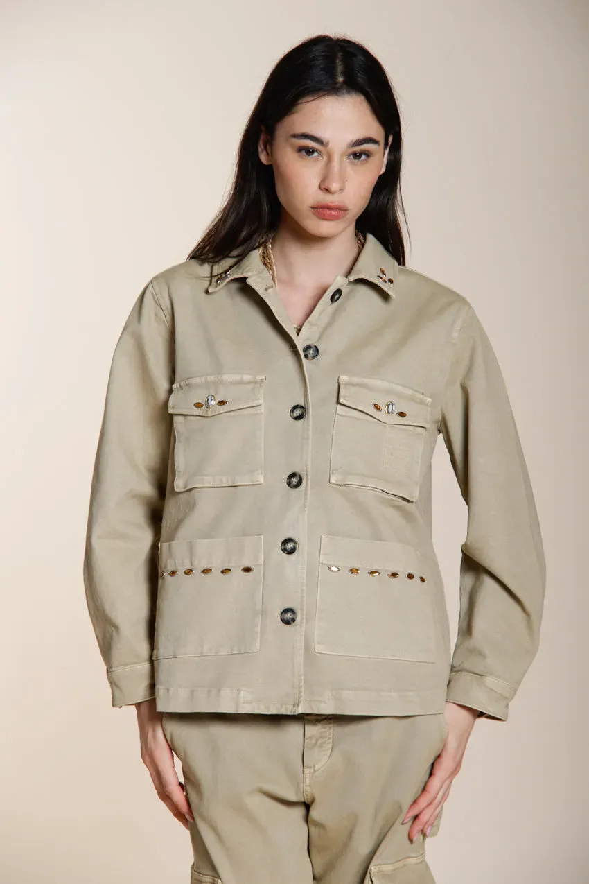 Mason's Santa Cruz giubbotto donna beige bull stretch