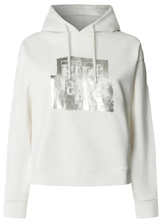 Pepe Jeans Silver Keys Hoodie felpa donna L argento