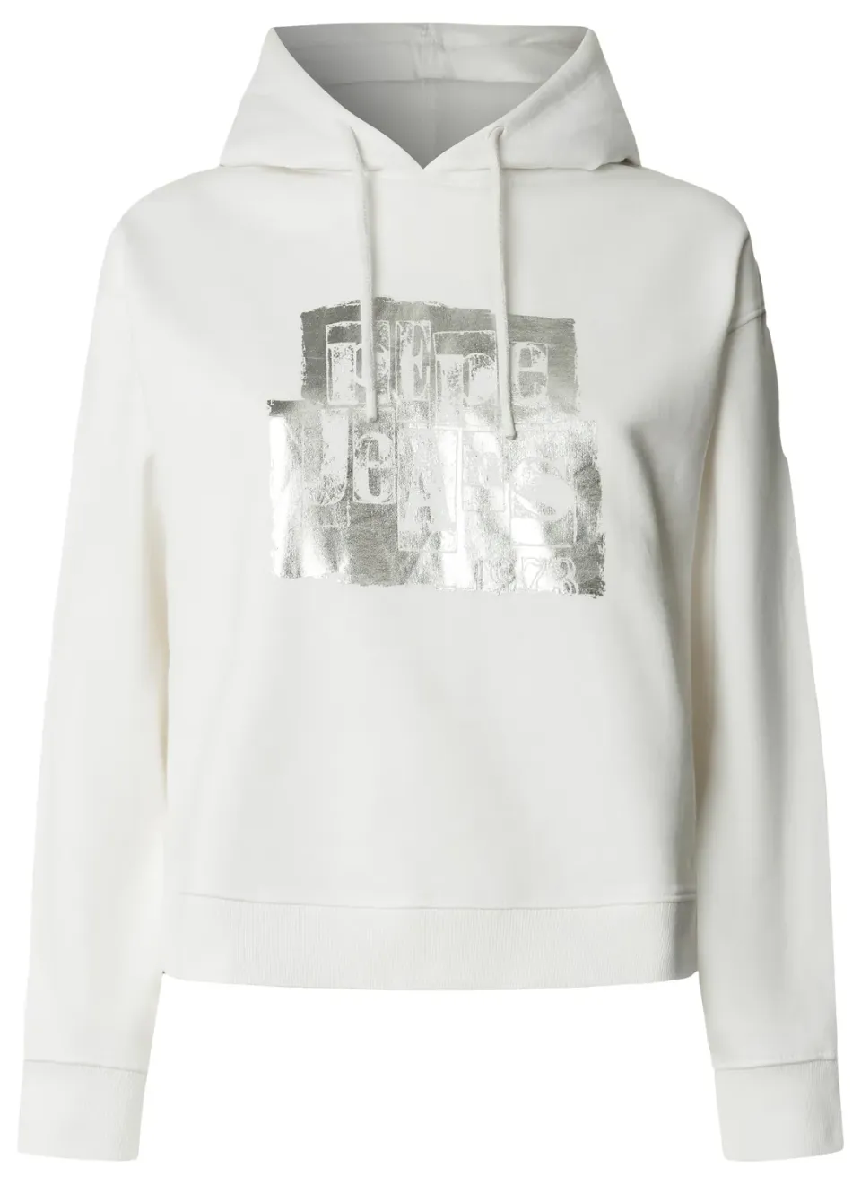 Pepe Jeans Silver Keys Hoodie Felpa L cappuccio argento