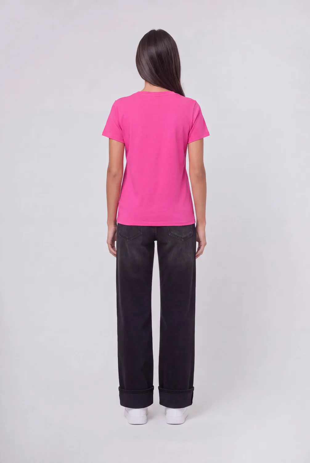 Teddy Smith T-Ribelle t-shirt fucsia cotone elasticizzato