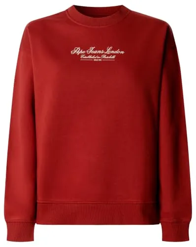 Pepe Jeans Center Logo Crew Felpa girocollo cotone logo