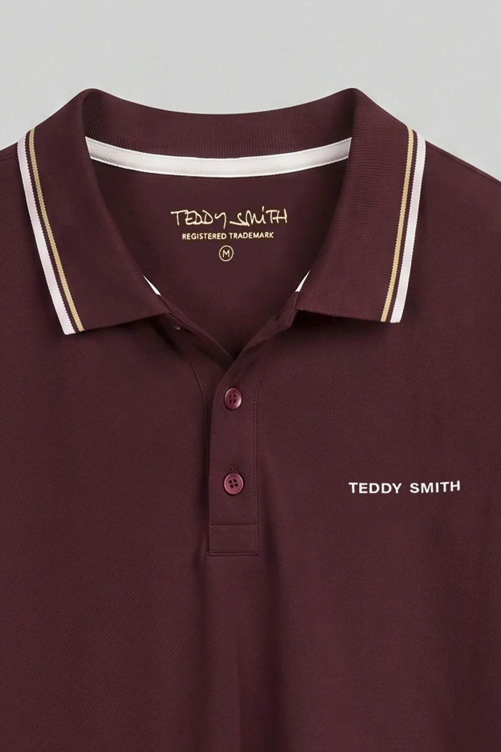 Teddy Smith Pasian 2 MC Polo Uomo Bordeaux Cotone