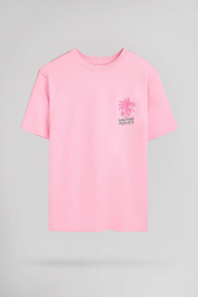 Teddy Smith T-Luciene MC JR t-shirt Rose Bonbon bimba