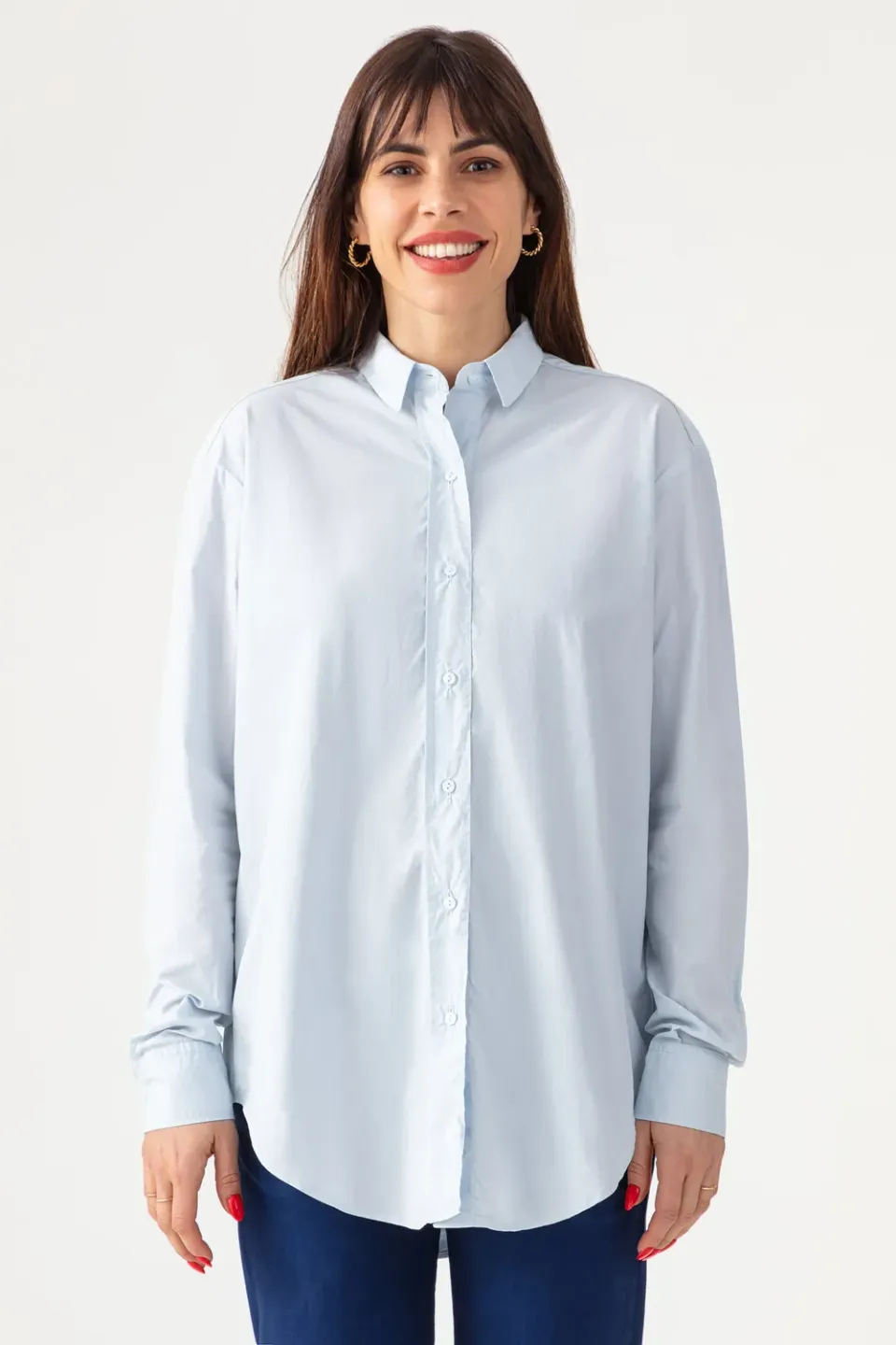 acquaverde White Shirt camicia popeline sky blue
