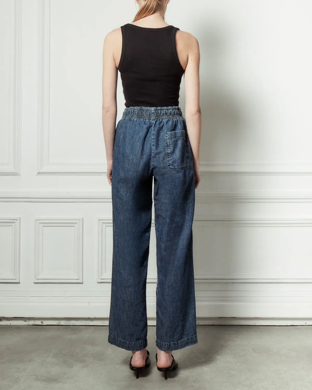 Acquaverde Saphir jeans vita alta brut lavé