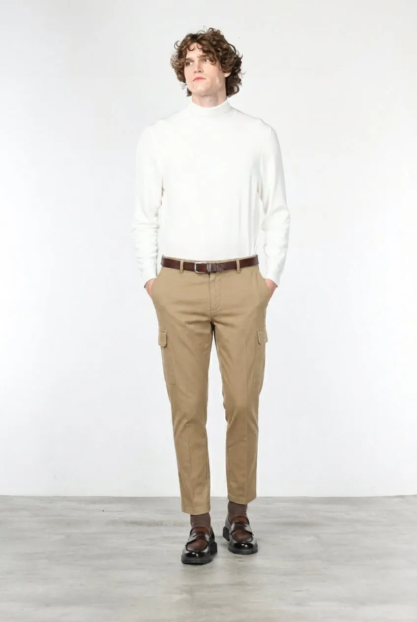 Mason's Chile cargo uomo beige scuro regular stretch