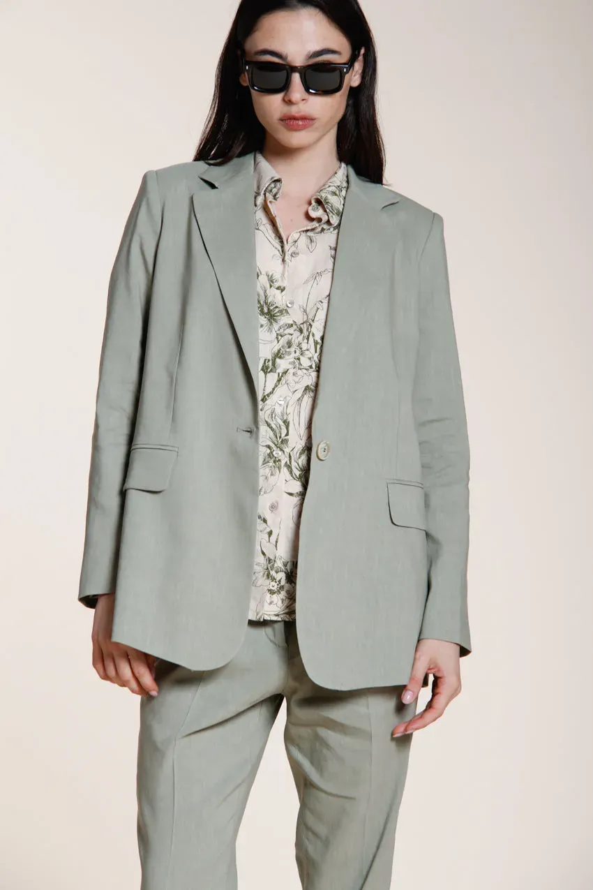 Mason's Irene blazer donna verde lino viscosa