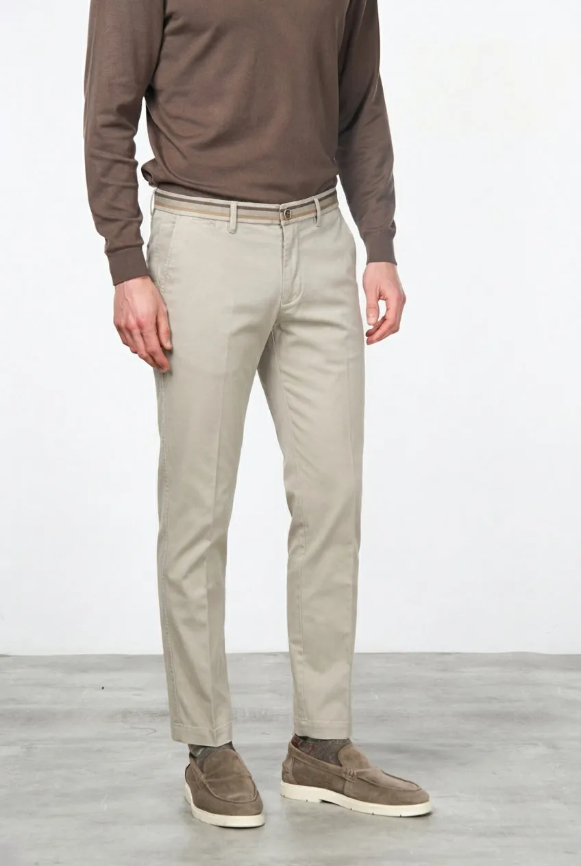 Mason's Torino Winter pantalone chino uomo slim ghiaccio