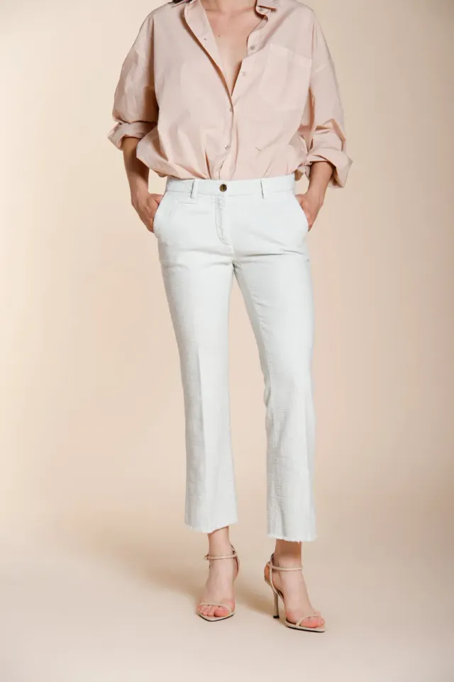 Mason's New York Trumpet pantalone chino donna celeste slim fit