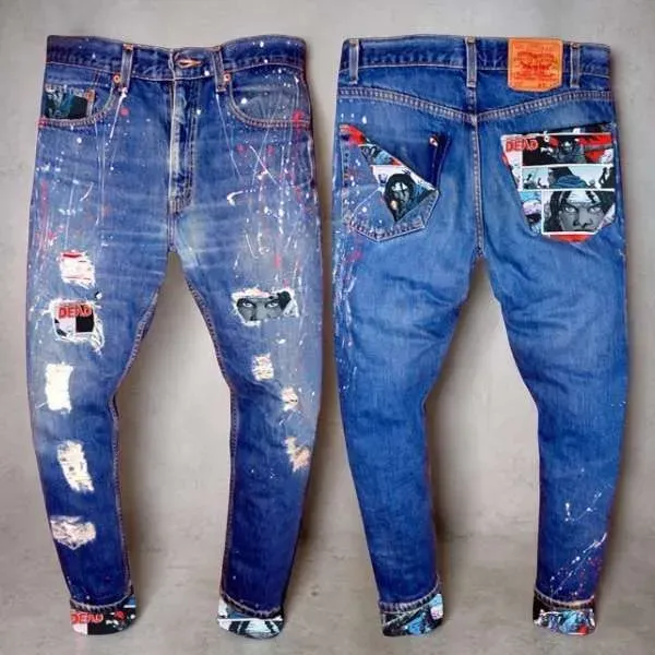 Levi's Vintage jeans custom The Walking Dead su misura