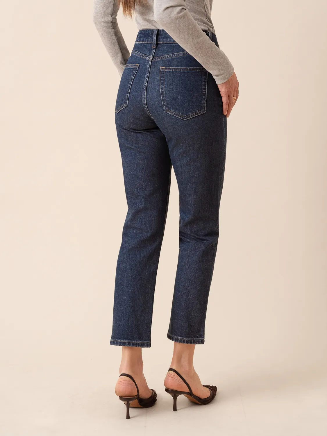 Oraije Mia jeans momfit petite blu scuro