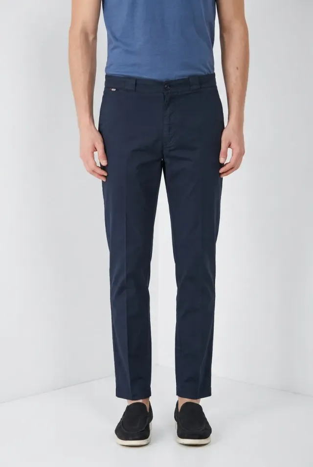 Mason's Madison M74 chino uomo blu notte carrot fit