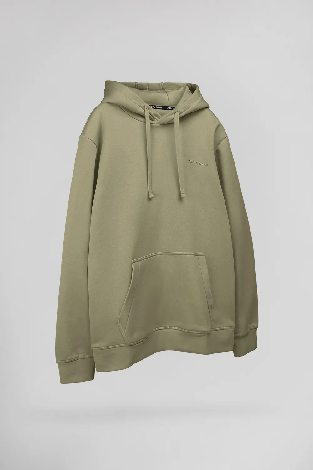 Teddy Smith S-Nark Hoody felpa uomo kaki cappuccio