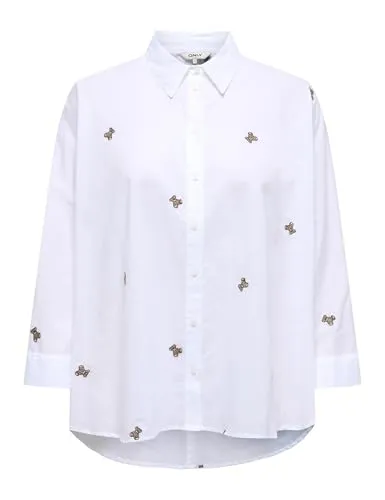 ONLY Onlnew Lina Grace camicia ricamata bianca XS