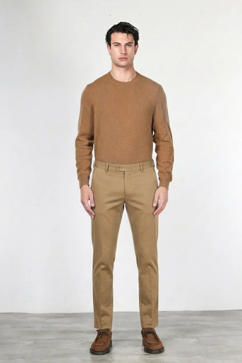 Mason's Torino Flex pantalone chino beige scuro raso