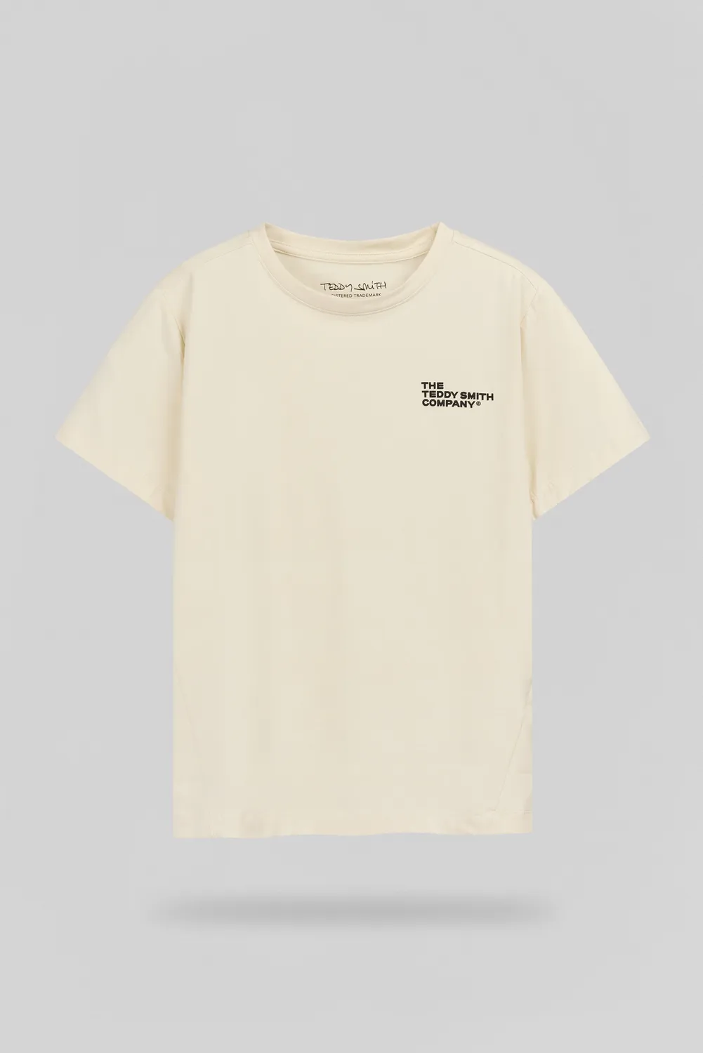 Teddy Smith T-Company T-Shirt Crema Bambino Attillata
