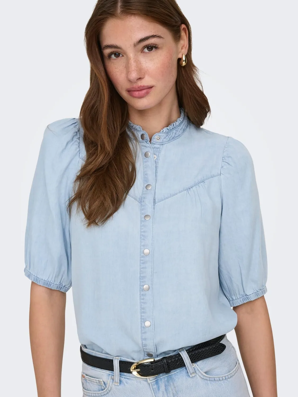 ONLY Onlcharis camicia denim blu scuro