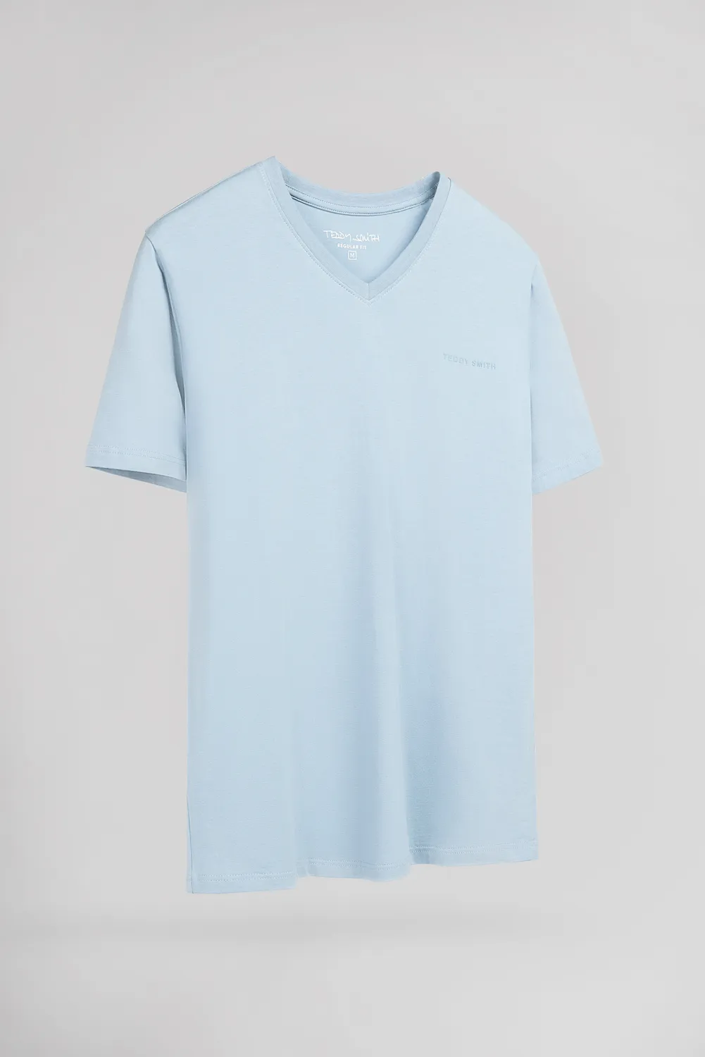 Teddy Smith Tawax 2 MC t-shirt scollo V blu pastello